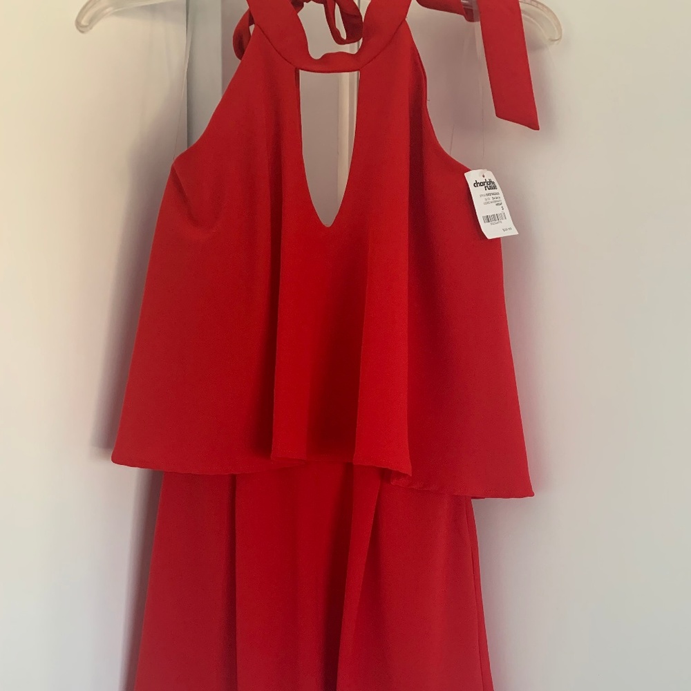 Red Charlotte Russe Romper brand new with tags!